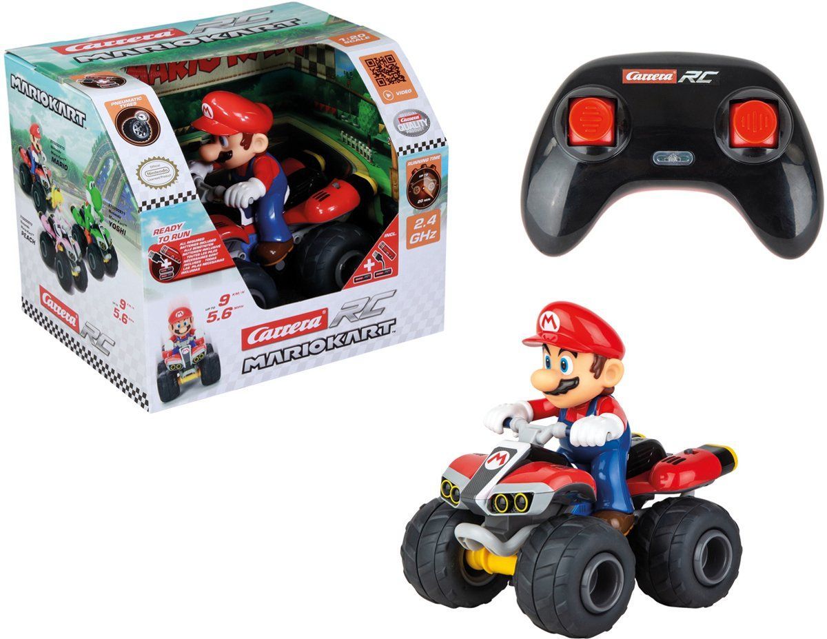 Quad Mario voiture télécommandée, 2,4 GHz, Echelle 1:20, CARRERA Mario Kart, Des 6 ans