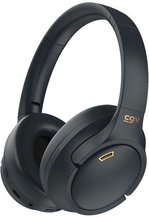 Casque Bluetooth - CGV - SonicVibe ANC - Réduction active du bruit - Microphone intégré - Égaliseur personalisable - Noir