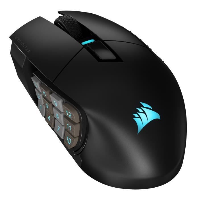 Souris sans fil Gamer Corsair Scimitar Elite RGB (Noir)