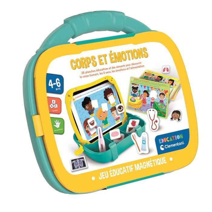 CLEMENTONI - Mallette magnétique - Corps et émotions - Apprentissage - Des 2 ans