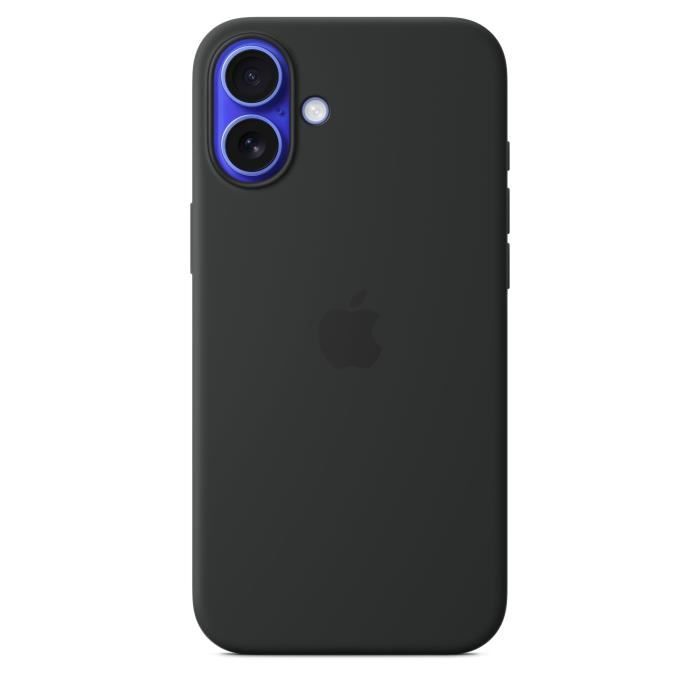 Apple - Coque de protection pour téléphone portable - compatibilité avec MagSafe - silicone - noir - pour iPhone 16 Plus