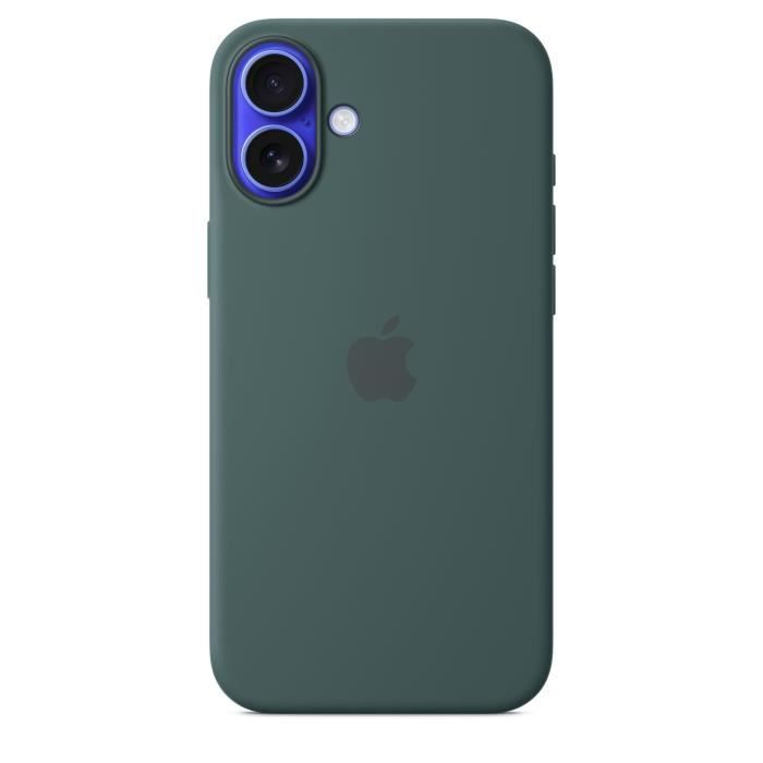 Apple - Coque de protection pour téléphone portable - compatibilité avec MagSafe - silicone - vert lac - pour iPhone 16 Plus