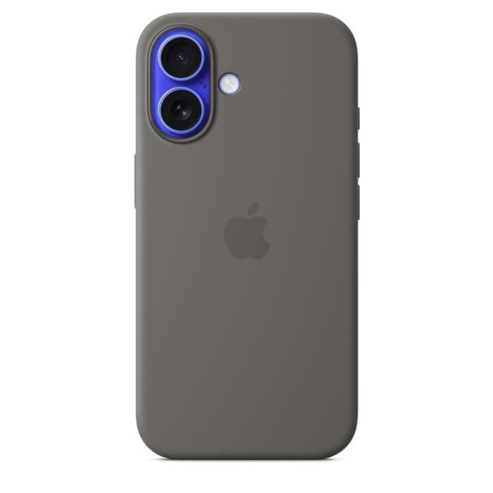 Apple - Coque de protection pour téléphone portable - compatibilité avec MagSafe - silicone - gris pierre - pour iPhone 16