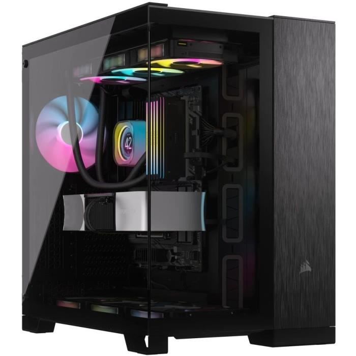 Boitier Moyen Tour E-ATX Corsair 6500X avec panneaux vitrés (Noir/Gris)