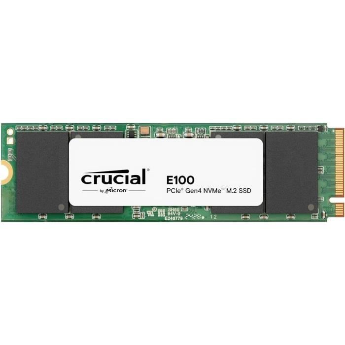 Disque SSD Crucial E100 2To - M.2 NVMe Type 2280