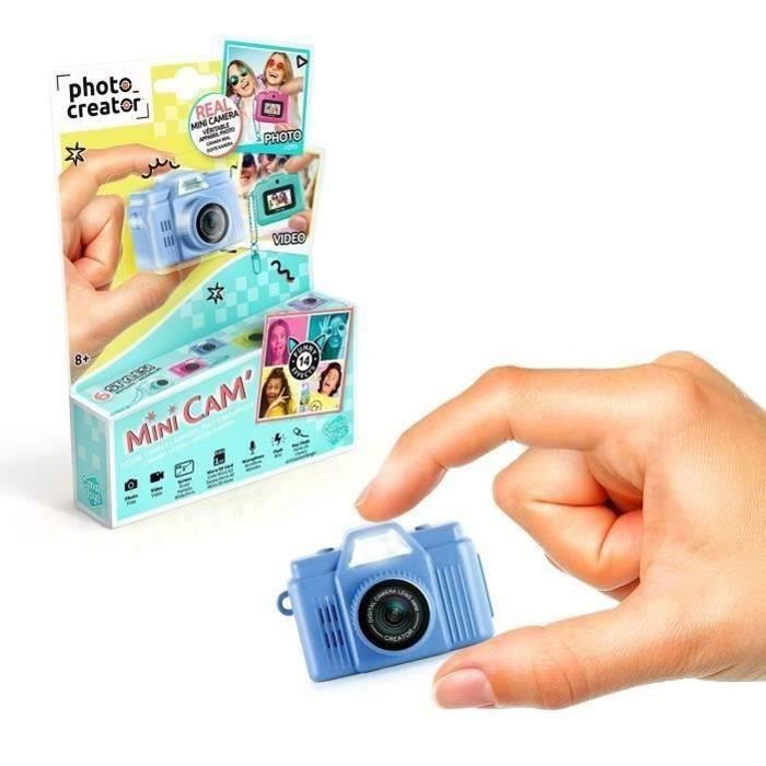 Canal Toys - Photo Creator - Appareil Photo Numérique Mini Cam'  Bleu- Retro - Avec carte SD 1Go incluse