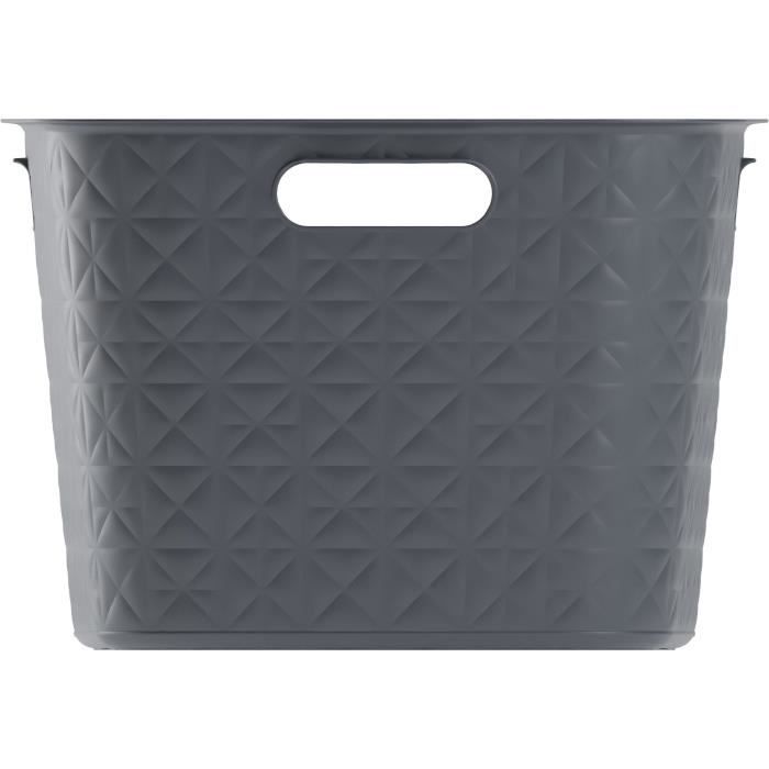 Corbeille a linge - Curver - Softex - 45 L - Gris
