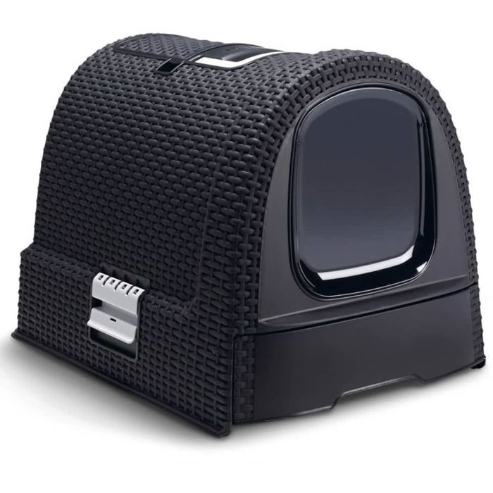 Curver Bac a litiere pour chats 51x38,5x39,5 cm Anthracite
