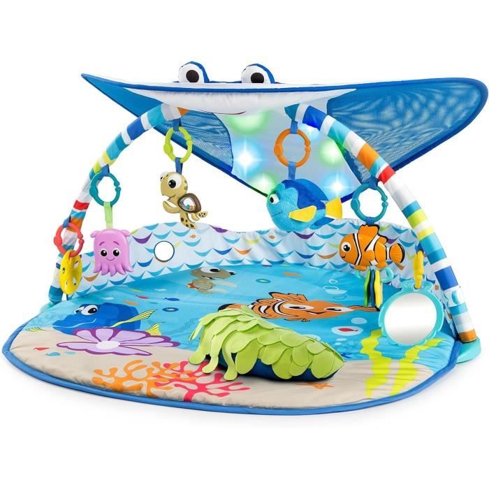 DISNEY BABY -NEMO-Tapis de sol éveil bébé évolutif  Cadeau Noel bébé, guirlande lumineuse, miroir
