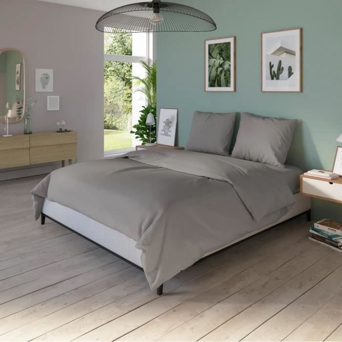 Housse de Couette DODO Antibactérien Taupe 240 x 220 cm