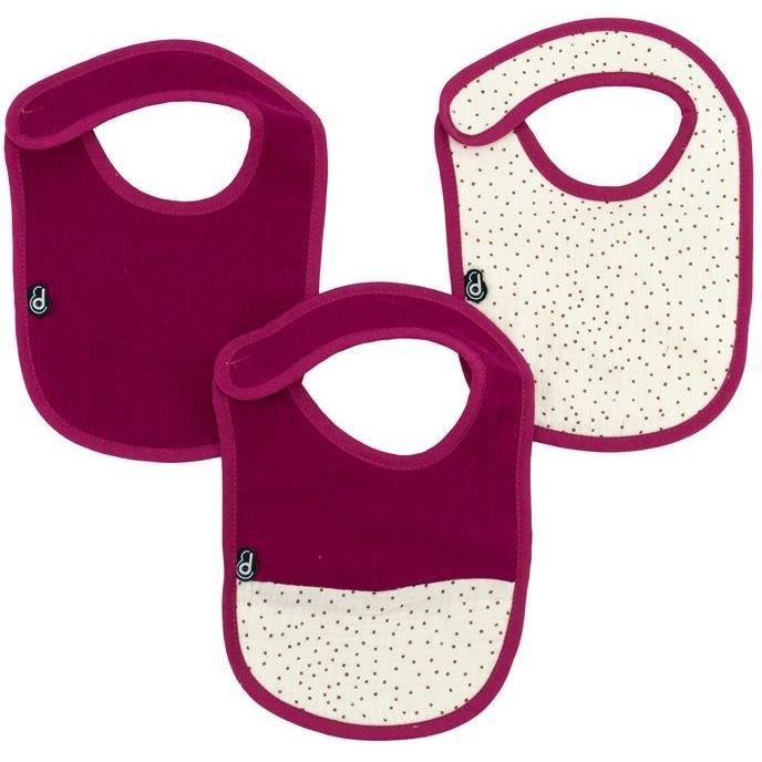 Lot x3 bavoirs - DOMIVA - 0-6 mois - Gaze de coton - Grenadine