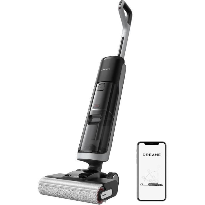 DREAME H14 Pro Aspirateur Laveur Sec Et Humide - Design Plat a 180° - Nettoyage de la Brosse a 60 °C - Séchage en 5min - 18 kPa
