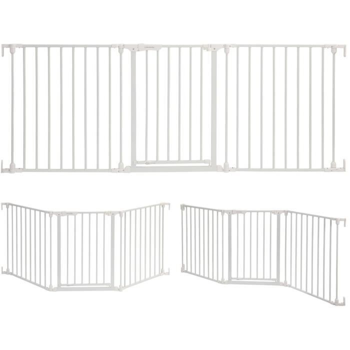 Barriere de sécurité enfant - Discovery 3  - DREAMBABY - 74,5 cm a 1,95 cm - Blanc