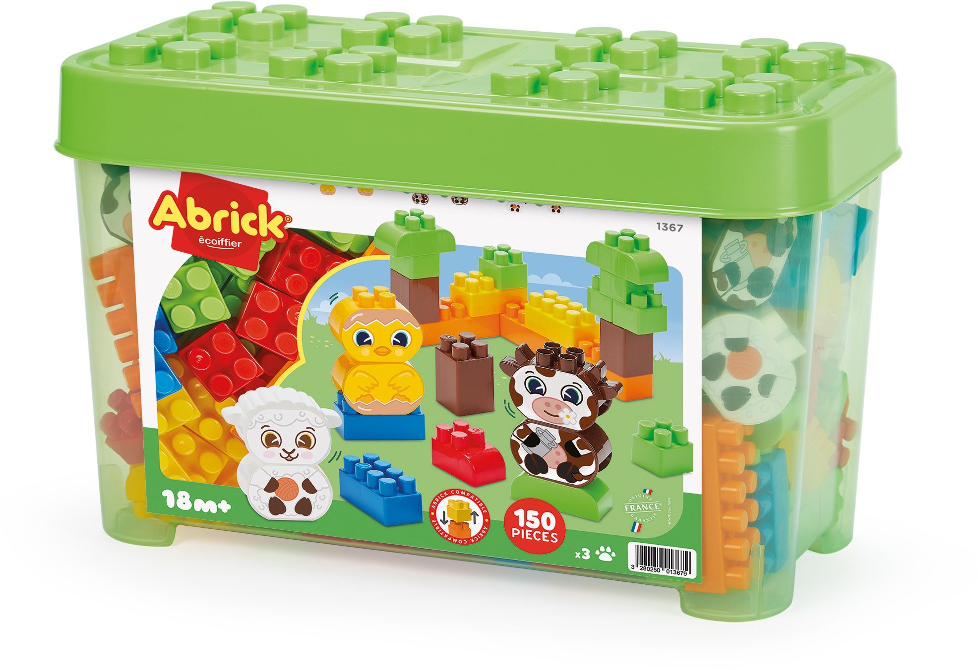 Coffret ferme - Abrick - ECOIFFIER - 150 pieces - Des 18 mois