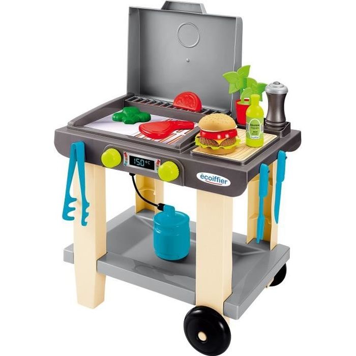 La Plancha + 12 Accessoires inclus, Jeu d'imitation, Outillage de jardin pour enfants, Jouets Ecoiffier 4669, Des 18 mois, Fabriqué