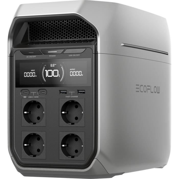 Station d'alimentation portable - EcoFlow - DELTA 3 Plus - Capacité 1024 kWh, sécurité d'alimentation, conception portable
