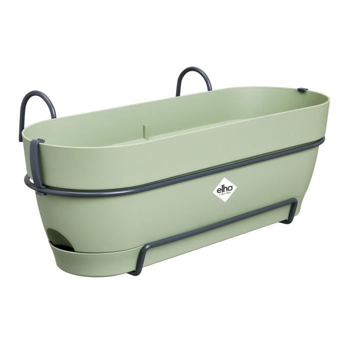 Elho Balconniere Vibia Campana Allin1 50 - L 50 x W 26 x H 17 cm - Balcon - 100% recyclé - Vert