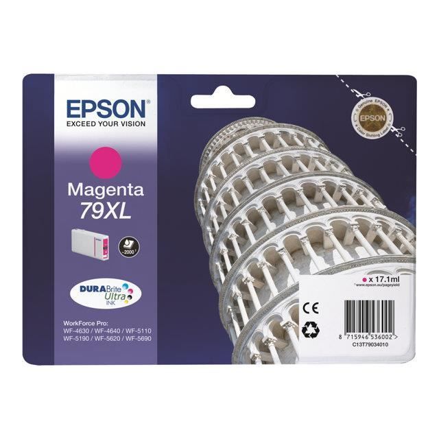 Epson 79XL - 17.1 ml - XL - magenta - original - cartouche d'encre - pour WorkForce Pro WF-4630DWF, WF-4640DTWF, WF-5110DW, WF-5190DW, WF-5620DWF, WF-5690DWF