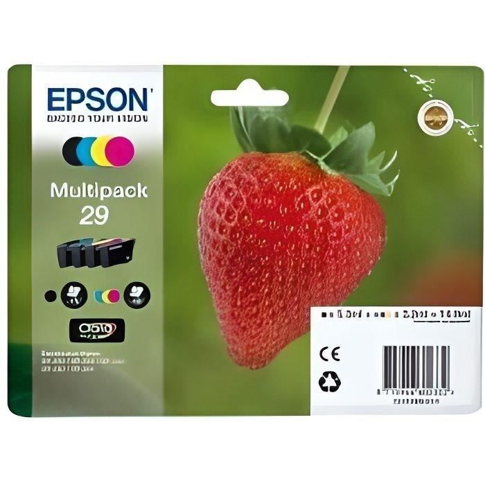 Epson 29 Multipack - Pack de 4 - 14.9 ml - noir, jaune, cyan, magenta - original - emballage coque avec alarme radioélectrique/ acoustique - cartouche d'encre - pour Expression Home XP-235, 245, 247, 255, 332, 335, 342, 345, 432, 435, 442, 445, 455