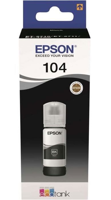 Epson EcoTank 104 - 65 ml - noir - original - réservoir d'encre - pour EcoTank ET-14100, 1810, 2721, 2810, 2811, 2812, 2814, 2815, 2820, 2821, 2825, 2826, 4800