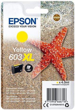 Cartouche d'encre 603 XL Jaune - Epson - Etoile de mer (C13T03A44010) - Faible coût et fiabilité