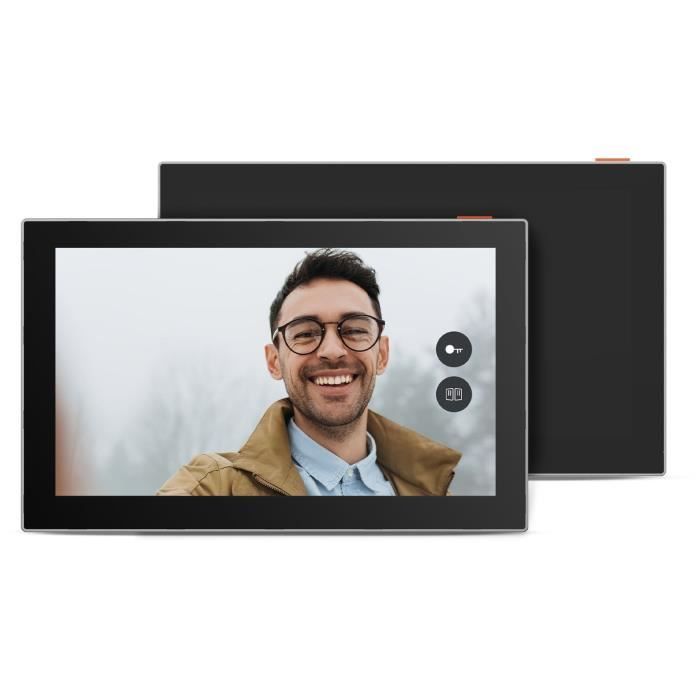 EZVIZ EP7 - Station intercom IP avec moniteur - avec caméra - sans fil - 802.11ah, 802.11a/b/g/n/ac - 2.4 Ghz, 5 GHz - noir brillant