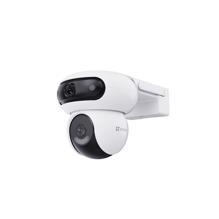 EZVIZ H90 Dual 2K+ - Caméra de surveillance réseau - multi-capteur + panoramique/inclinaison/zoom - tourelle - extérieur - résistant aux intempéries - couleur (Jour et nuit) - 2560 x 1440 - 2K+ - audio - sans fil - Wi-Fi - LAN 10/100 - H.265, H.264 - DC 1