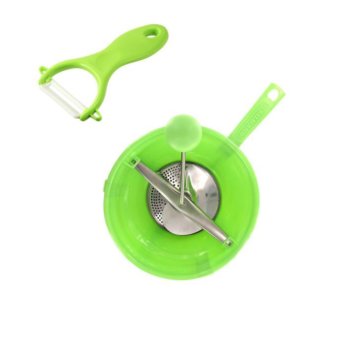 Éplucheuse et râpe à légumes Fackelmann Vert Céramique Acier inoxydable Plastique 20 x 40 x 30 cm 2 Pièces