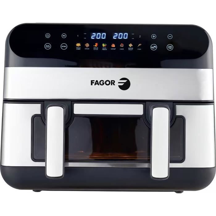 Friteuse sans huile FAGOR - Airfryer FGF10 - Capacité 10L - Double cuves 4,5L - Séparateur amovible - 2400W