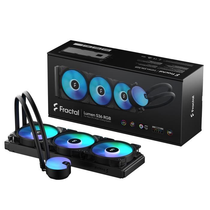 Kit Watercooling AIO Fractal Design Lumen S V2 RGB - 360mm (Noir)