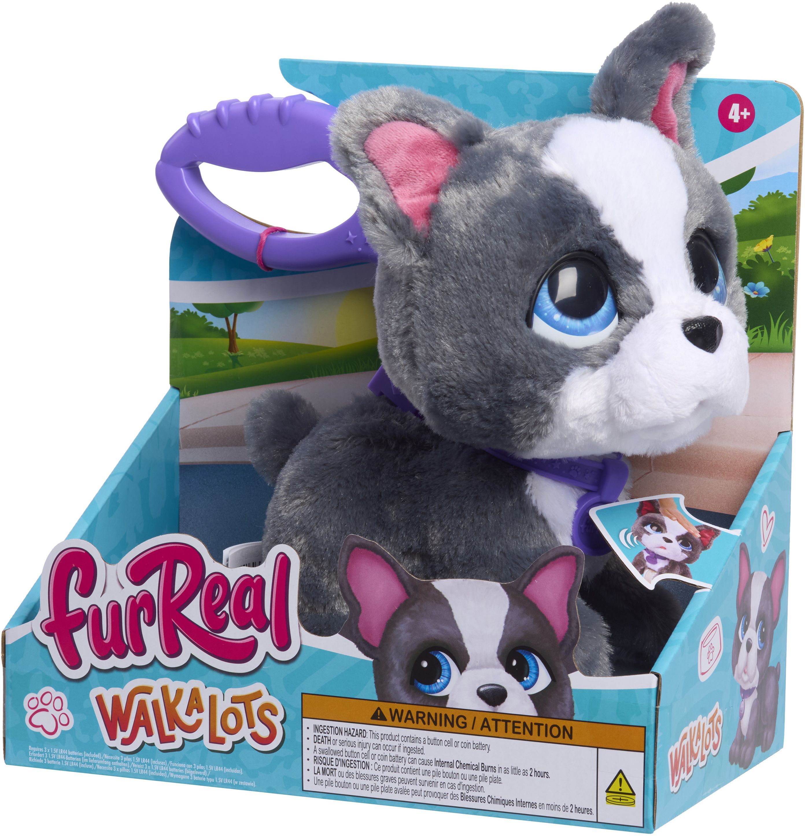 Peluche interactive Bouledogue Français, 23 cm, FURREAL FRIENDS, des 4 ans