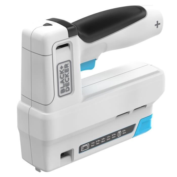 Agrafeuse - BLACK&DECKER - BCN115-XJ - 3,6V - 60cps/min - Avec 800 agrafes 12mm et 200 clous