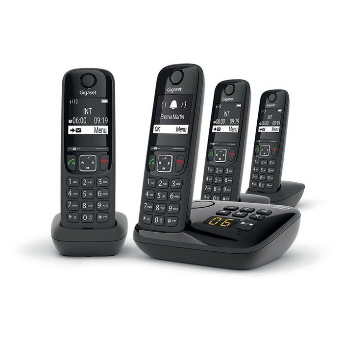 Téléphone Sans Fil Gigaset AS690A Quattro Noir