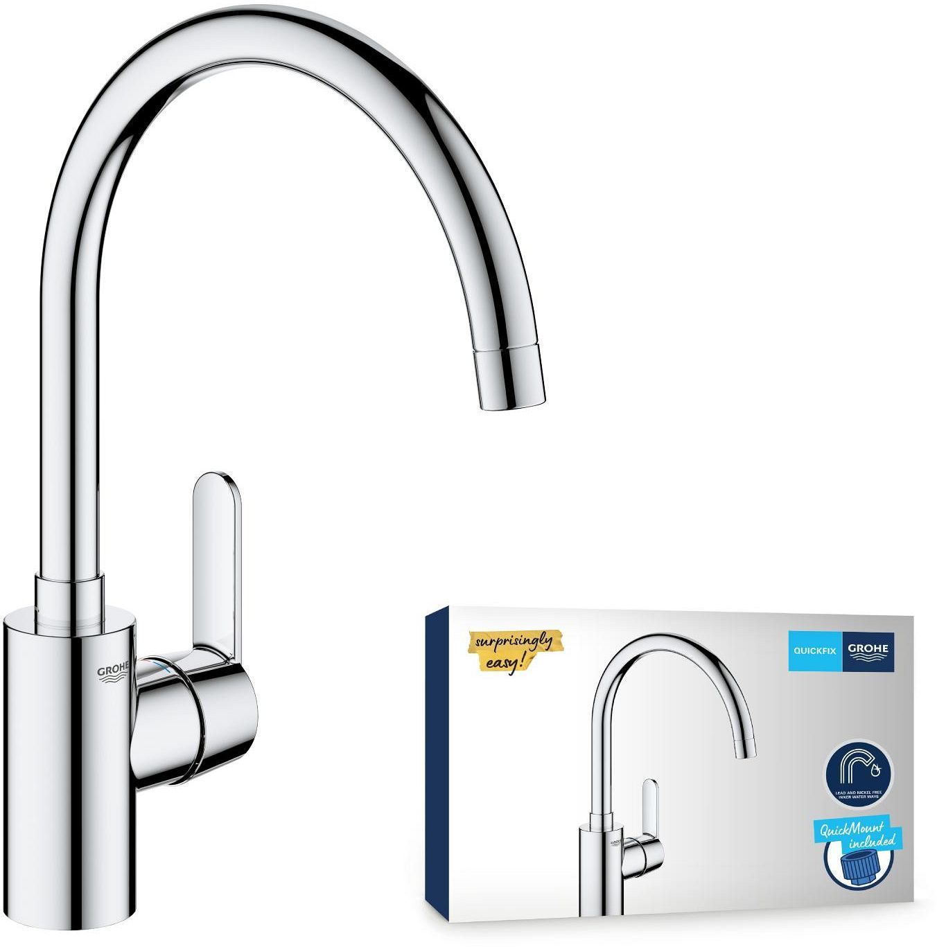 Kitchen Tap Grohe Get - 31494001 Forme en C Métal