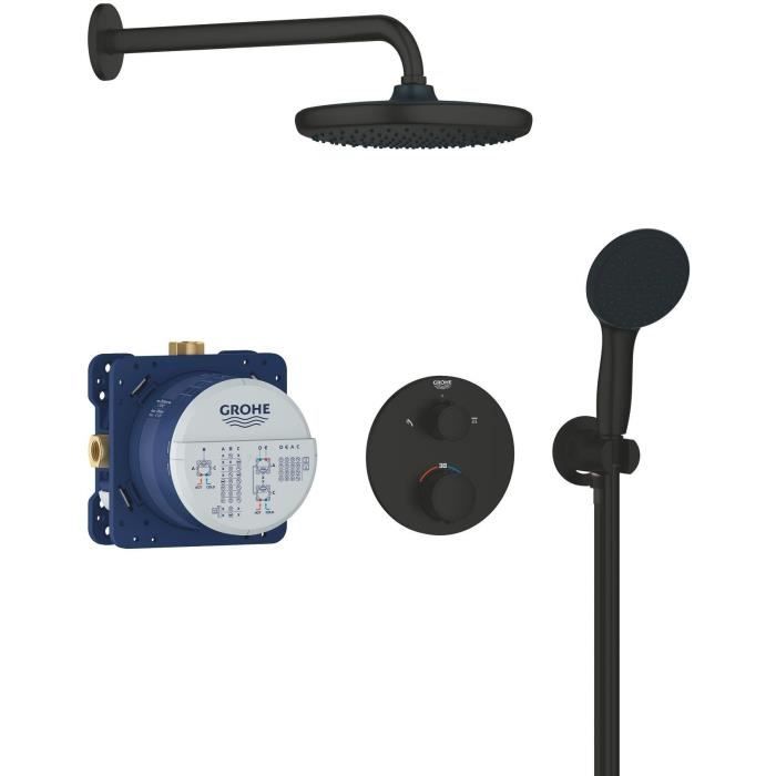 Colonne de douche Grohe Noir 25 cm
