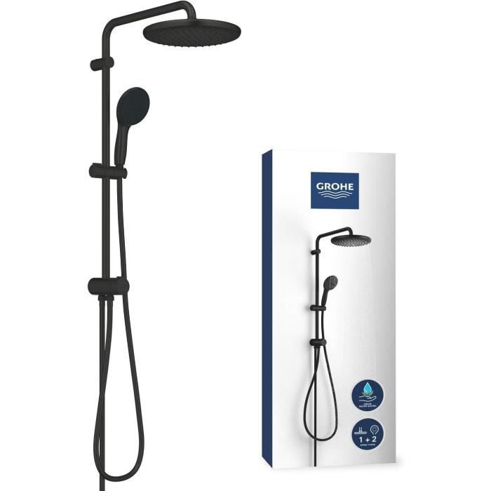 Colonne de douche Grohe Vitalio Start System 250 Noir ABS