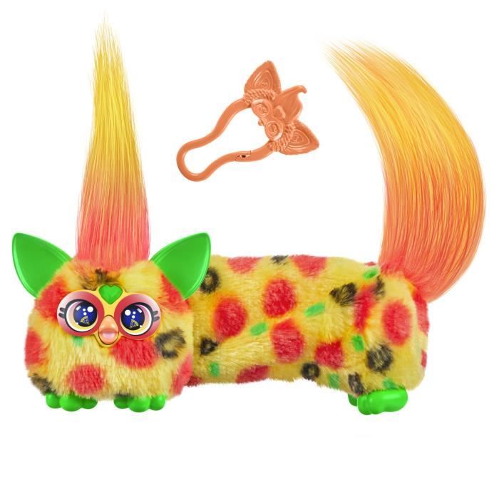 Furby DJ Furblets Pepp-Oh-Roni, Mini peluche électronique, jouet pour enfant, 45 sons et musiques, des 6 ans