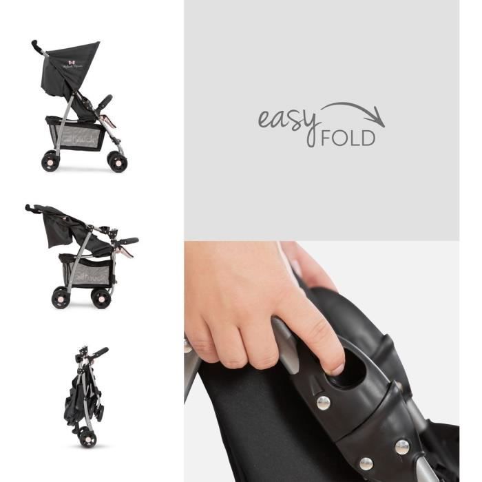 HAUCK - Poussette canne - SPORT - Pliable & inclinable - Capote Pare-Soleil - 4 roues - Winnie Beige