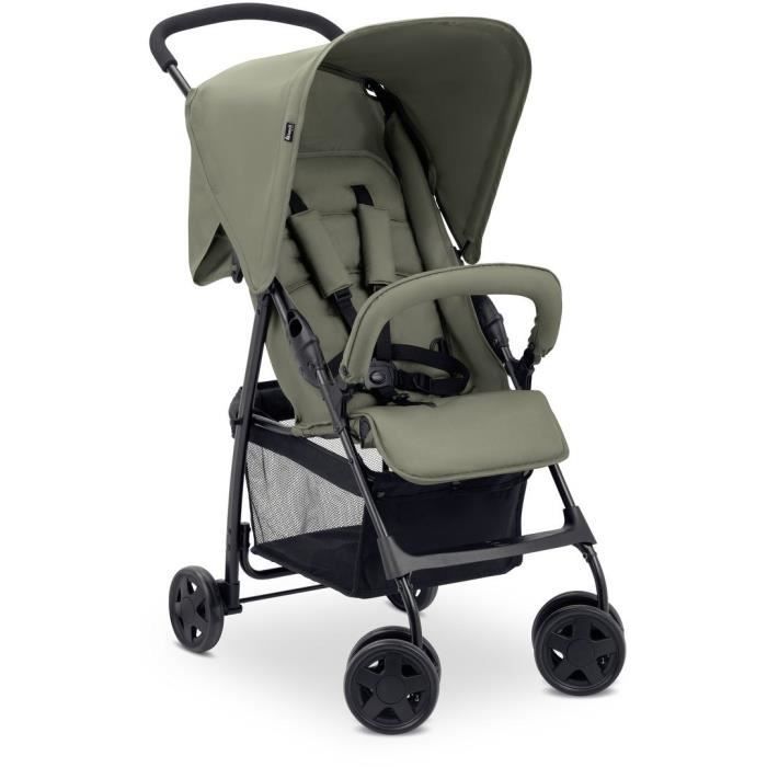 HAUCK - Poussette canne - SPORT - Pliable & inclinable - Capote Pare-Soleil - 4 roues - Olive