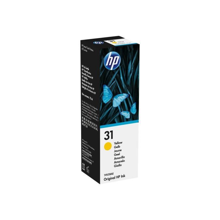 Encre pour Recharger des Cartouches HP 1VU28AE Jaune