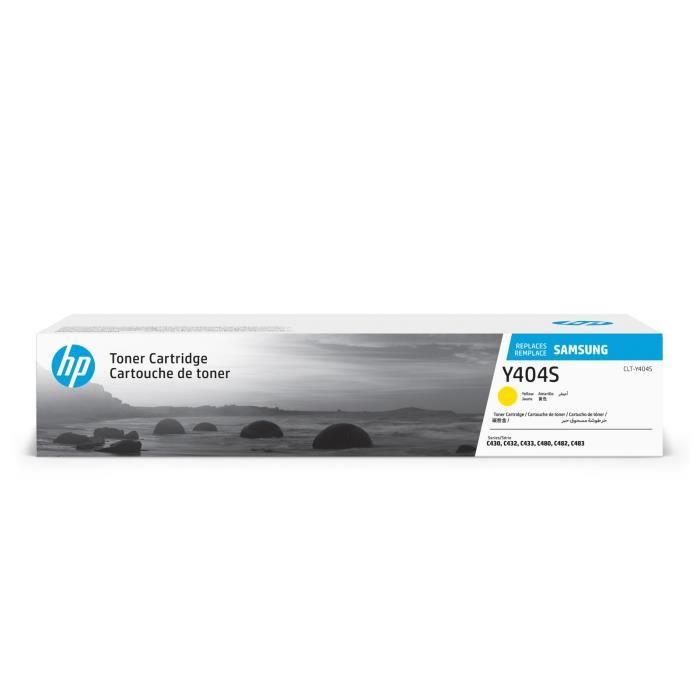 HP CLT-Y404S - Jaune - original - cartouche de toner (SU444A) - pour Samsung CLX-3302, 3303, 3304, 3307, Xpress SL-C432, C433, C462, C463, C467, C482, C483