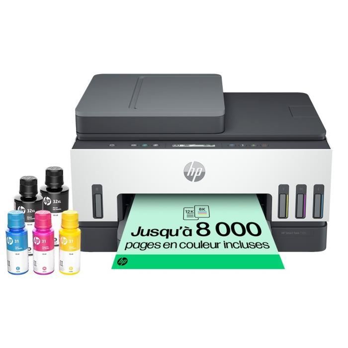 Imprimante Tout-en-un HP Smart Tank 7305 - Jet d'encre thermique - Couleur - A réservoir d'encre
