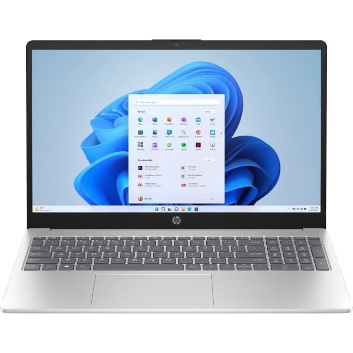 PC Portable HP 15-fd2003nf - Windows 11 - 15,6 FHD - Core Ultra 5 225U - RAM 32Go - Stockage 512Go SSD - AZERTY