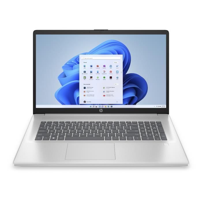 PC Portable HP 17-cp2042nf - Windows 11 - 17,3 FHD IPS - Ryzen 5-7520U - RAM 16Go - Stockage 512Go SSD - AZERTY
