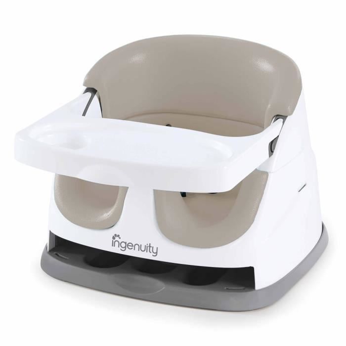 INGENUITY Réhausseur de chaise bébé enfant de 6 mois a 3 ans, Base 2 en 1 Cachemire, Cadeau Noel bébé