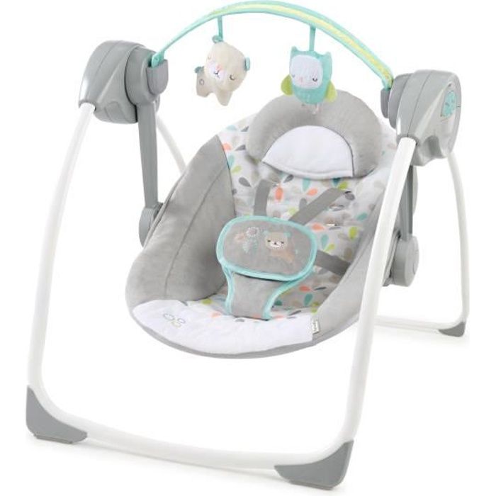 INGENUITY Transat pour bébé balancelle électrique pliable - Foret - Arche,Cadeau Noel bébé, réglages balancement, minuterie