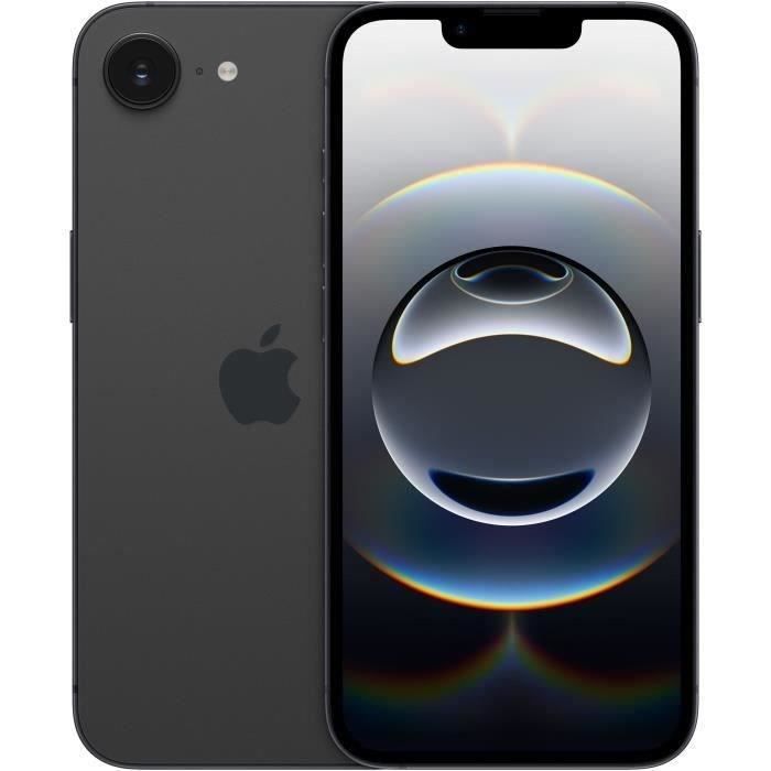 Apple iPhone 16e - 5G smartphone - double SIM / Mémoire interne 128 Go - écran OEL - 6.1" - 2532 x 1170 pixels - rear camera 48 MP - front camera 12 MP - noir