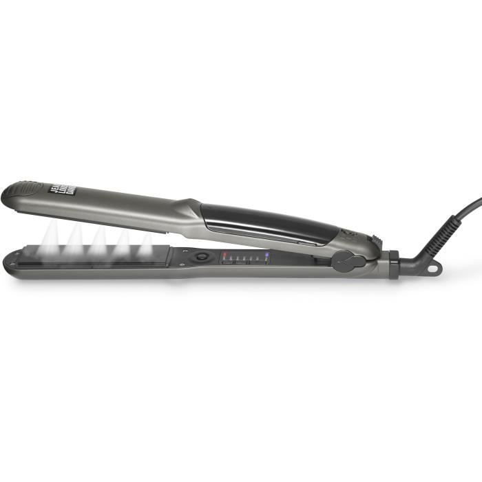 Lisseur vapeur - JEAN LOUIS DAVID - Vapor Styler - Plaques Ultra Fines Lisse & Boucle - Céramique Tourmaline - Jusqu'a 235°C