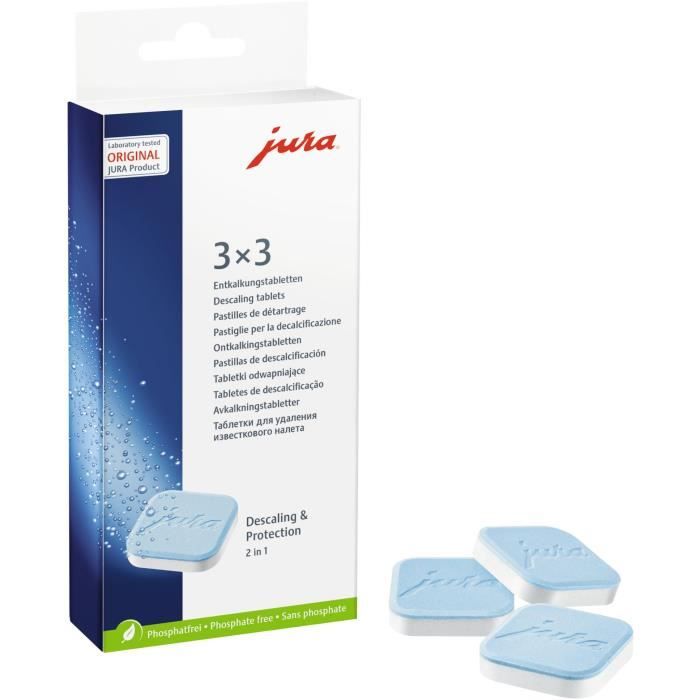 Boite de 9 pastilles Detartrage JURA