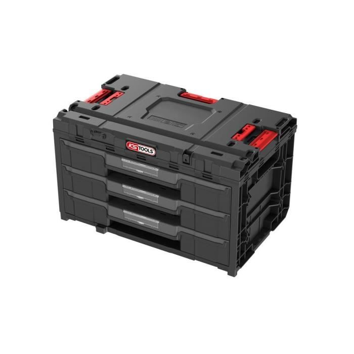 Caisse a outils - KS TOOLS - 850.0386F - 3 tiroirs - Rangement modulable - Résistante a l'eau